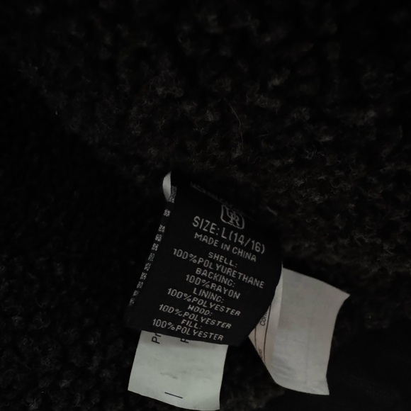 Classic Black Faux leather Military Jacket Boys L - Picture 7 of 8